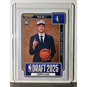 Cooper Flagg Rookie 2025-26 Panini NBA #1 Draft Night Card Dallas Mavericks